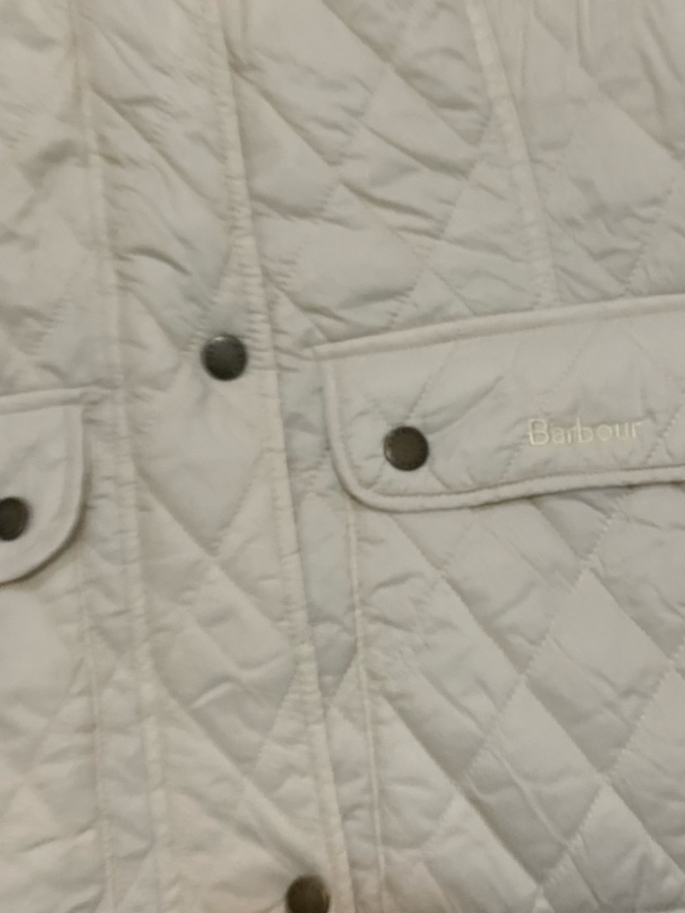 8 / Barbour Cream Quilted Sleeveless Vest - Picture 7 of 7
